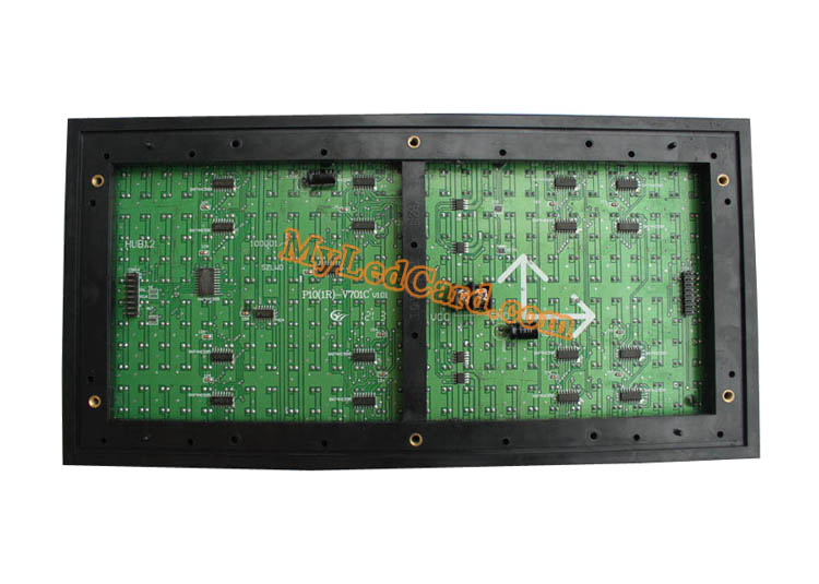 P10 Semi Outdoor High Brightness 1R Single RED Color Message LED Board Module 320*160mm MLC-P10-1R-S - view 2